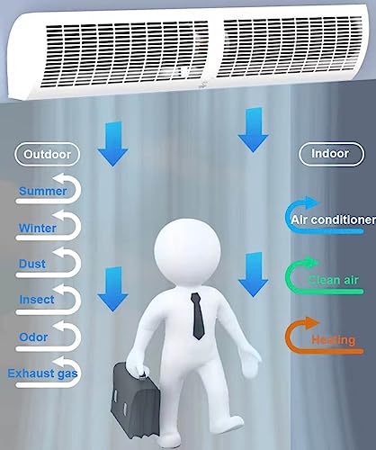 Wall Mounted Air Curtain Fan 90cm Remote Controlled 2 Speeds R4891