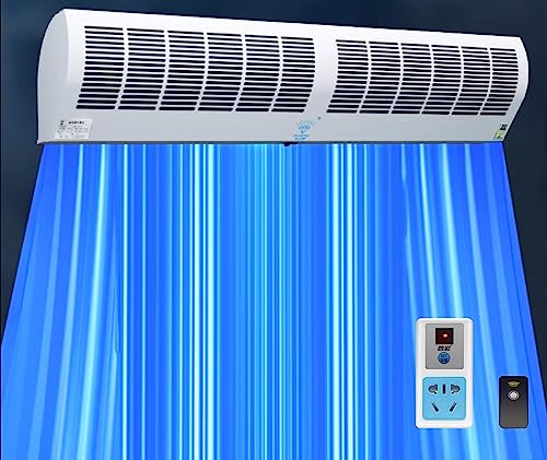 Wall Mounted Air Curtain Fan 90cm Remote Controlled 2 Speeds R4891