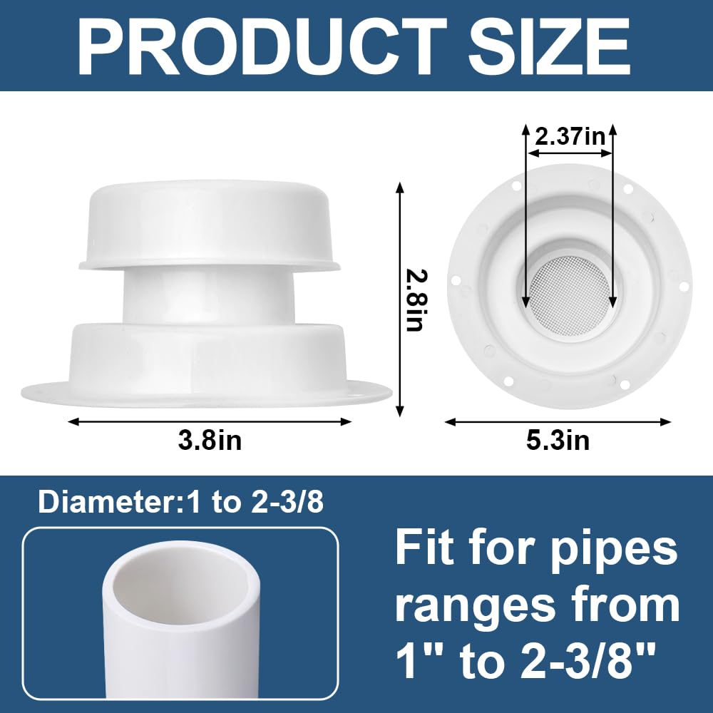 White 2 Pack RV Vent Covers X747393