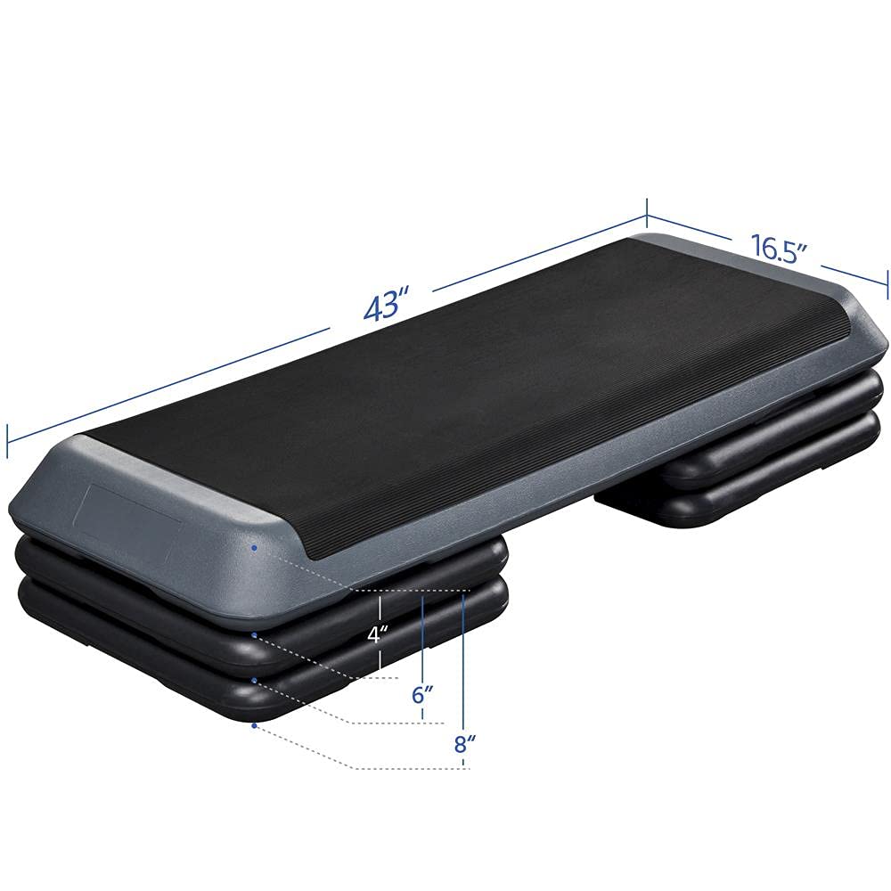 43in 3-Level Adjustable Aerobic Step Platform B77723