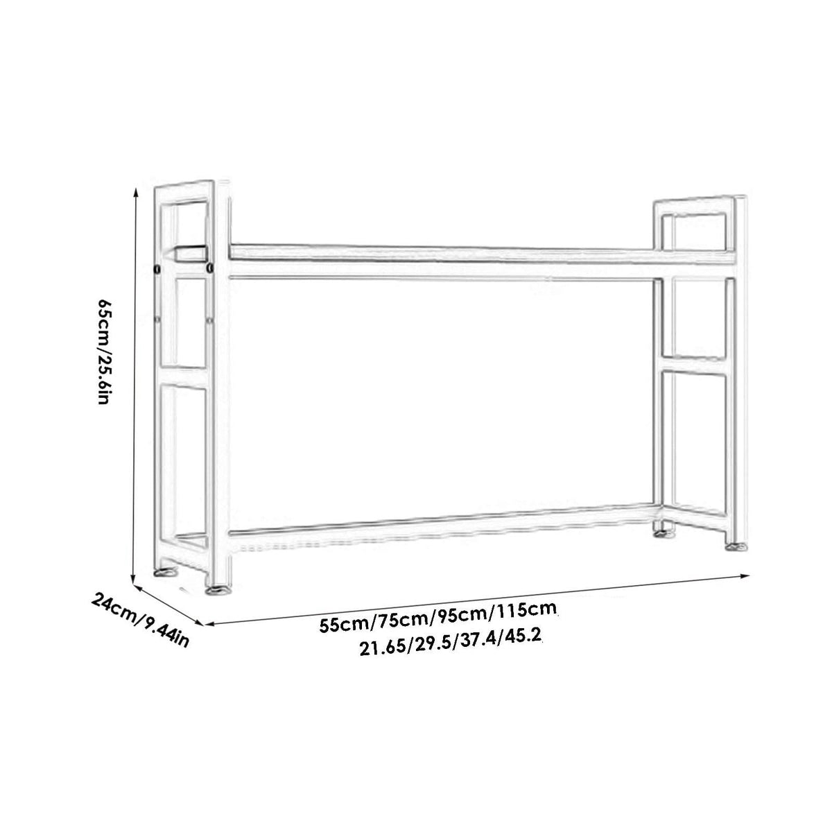 White Wood and Metal Desktop Bookcase A442
