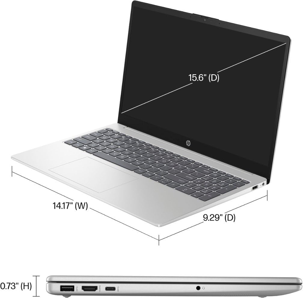 15.6" Touch-Screen Laptop, AMD Ryzen 5, 8GB DDR5, 512GB, Natural Silver J72898