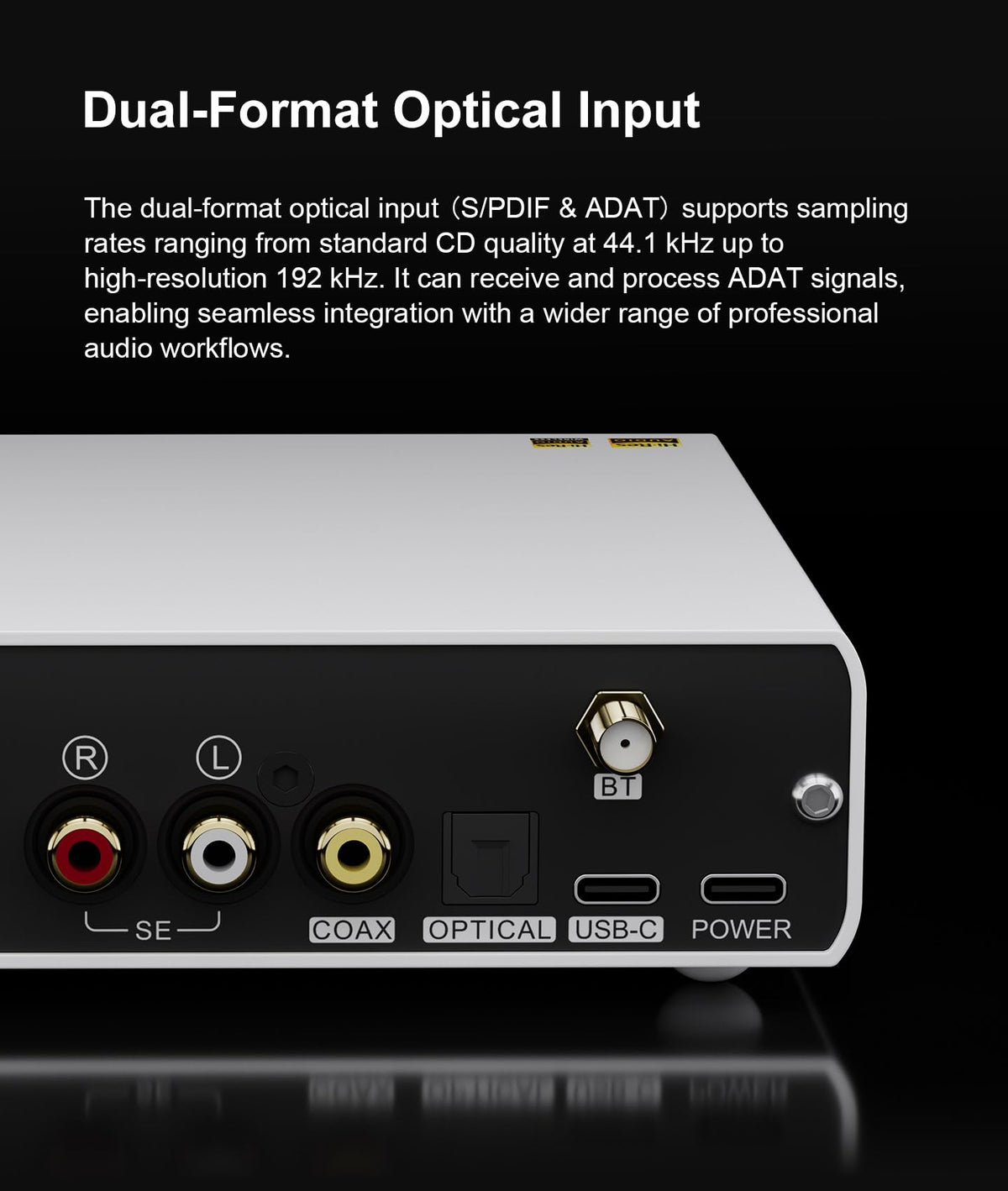 Black Hi-Res Audio DAC with Bluetooth S876