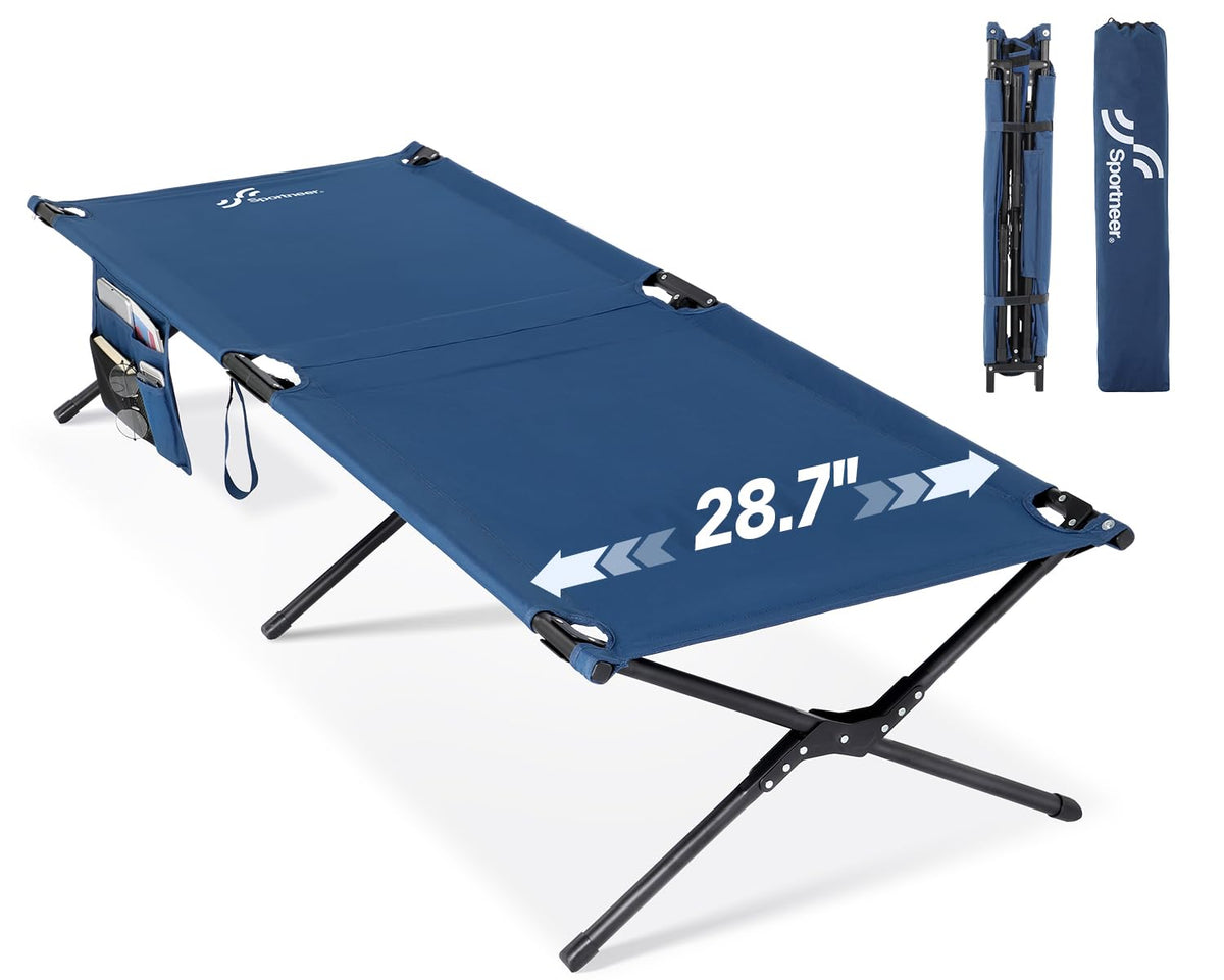 Camping Cot 78.3"x28.7"x14.6" Heavy Duty Folding Bed Support 330 Lbs K984