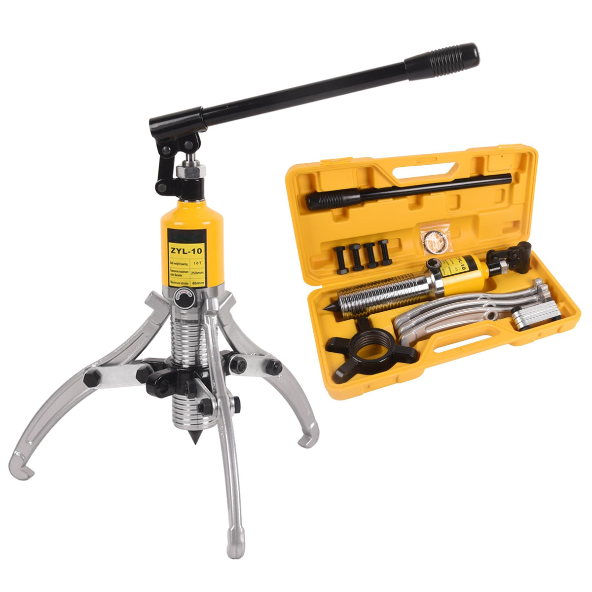 Hydraulic Gear Puller 10 Ton 2 or 3 Jaws with Case X67727