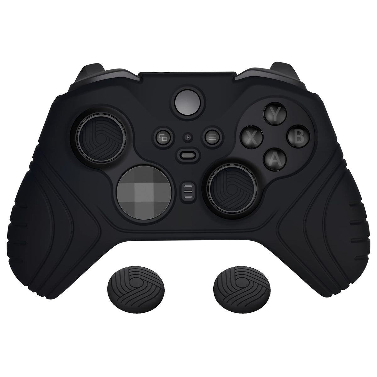 Anti Slip Silicone Case Cover for Xbox Elite Wireless Controller Series 2 with Thumb Grip Caps - Black K8450