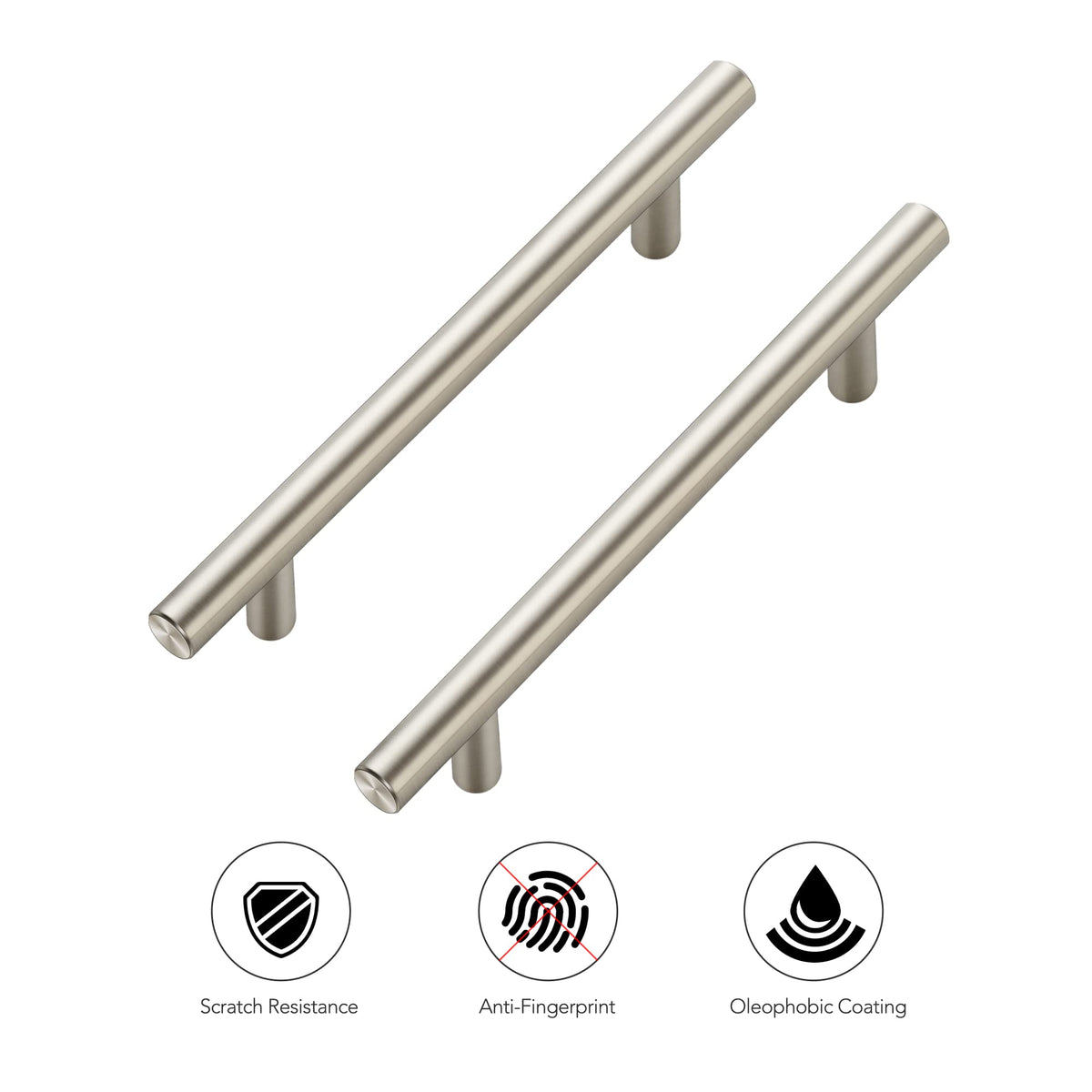 Brushed Nickel 5 Inch 30 Pack Cabinet Pulls G525177