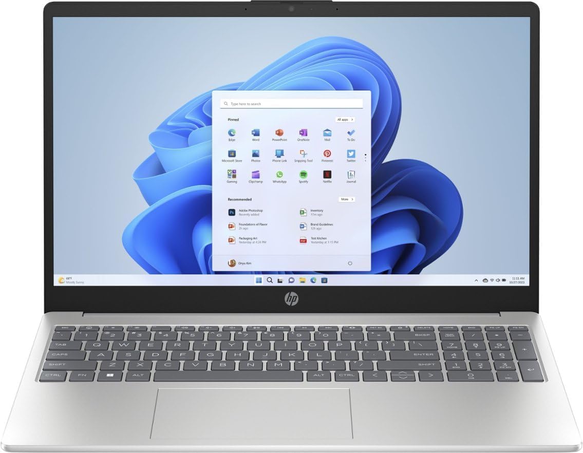 15.6" Touch-Screen Laptop, AMD Ryzen 5, 8GB DDR5, 512GB, Natural Silver J72898