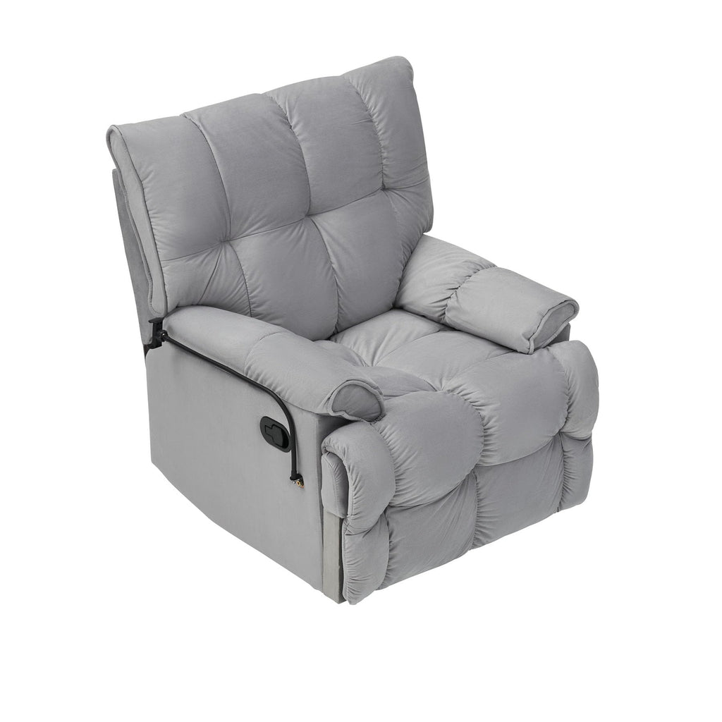 Gray Velvet Recliner Chair I8919