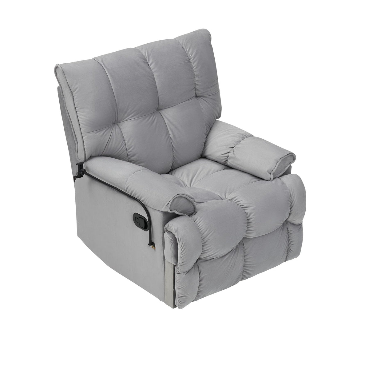 Gray Velvet Recliner Chair I8919