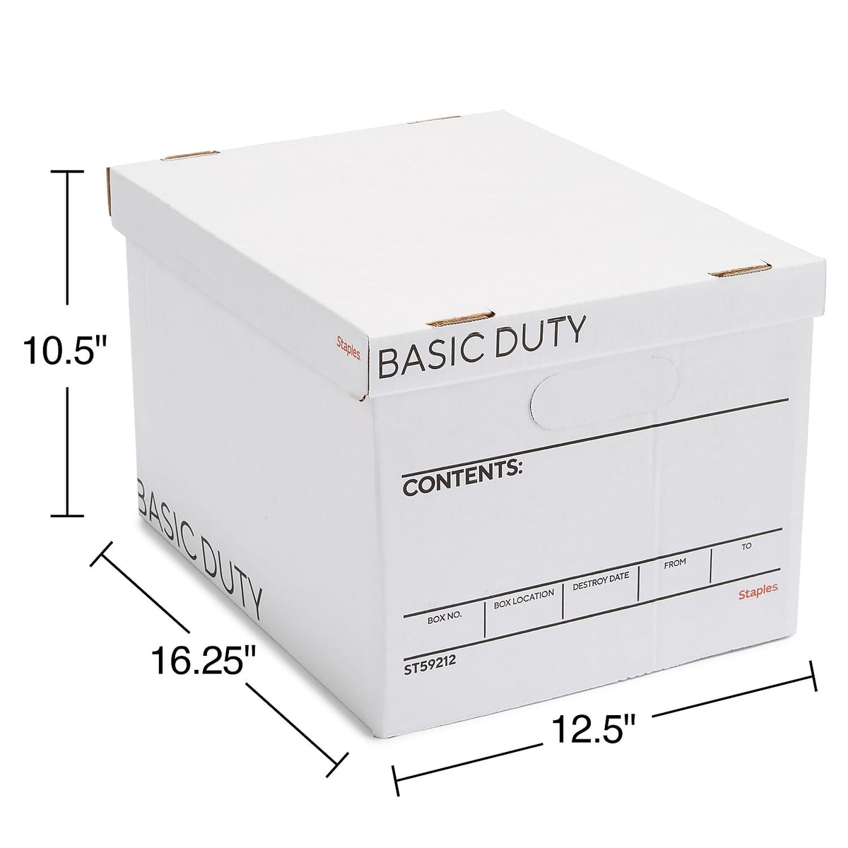 Storage & Filing Box with Handles & Removable Lid, Letter & Legal, Stackable, 20-Pack M8870