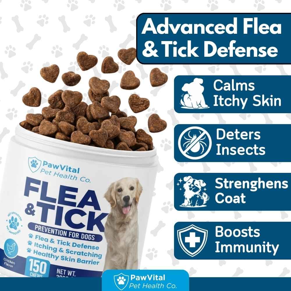 Flea and Tick Prevention for Dogs Chewables 150 Soft Chews Chicken Flavor A8235