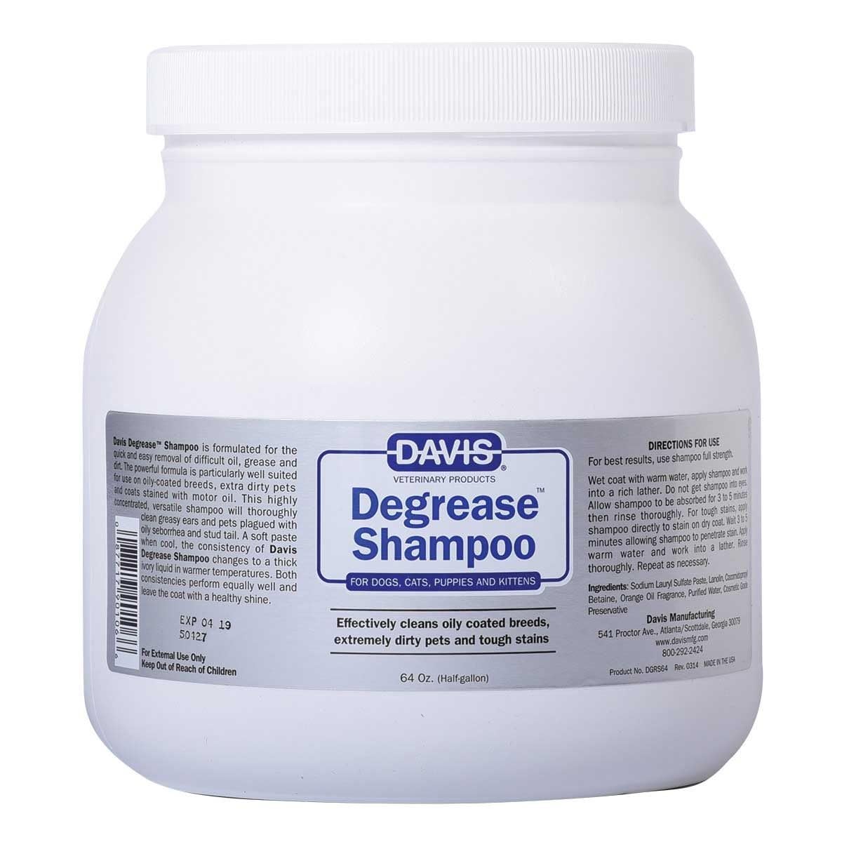 Dog Cat Puppy Kitten DeGreaser Shampoo or Paste 16 oz A321