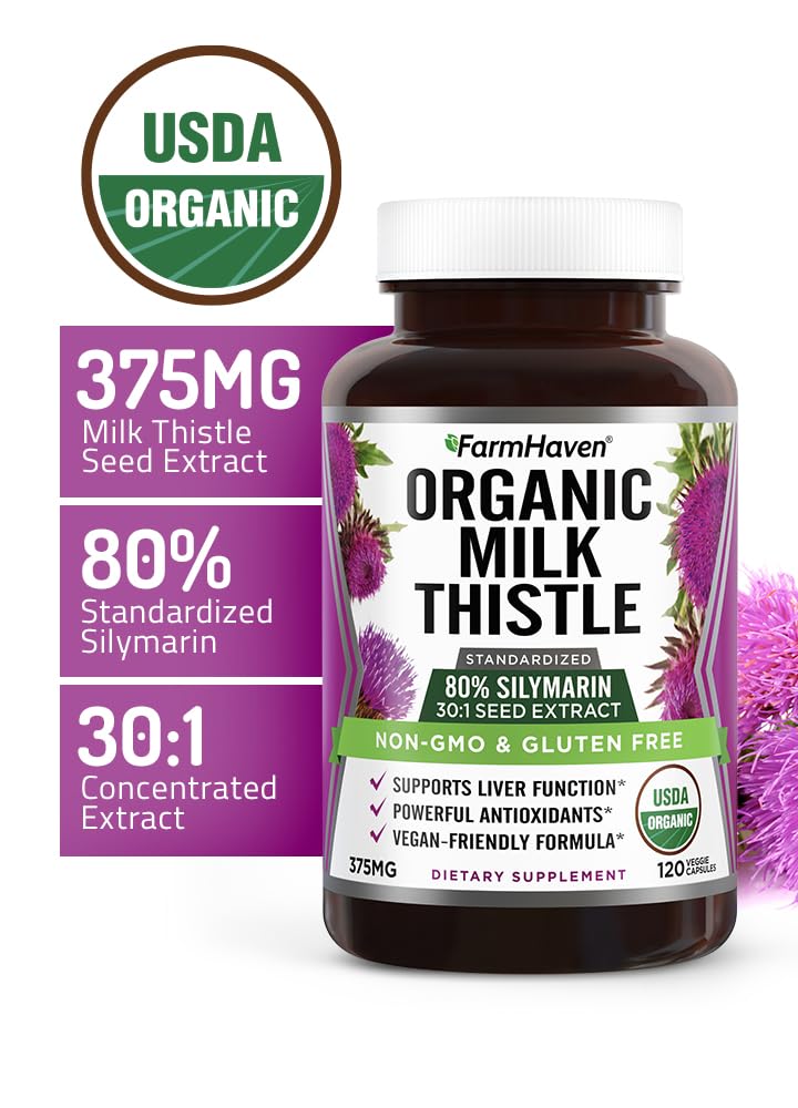 Organic Milk Thistle 120 Vegan Capsules X741449