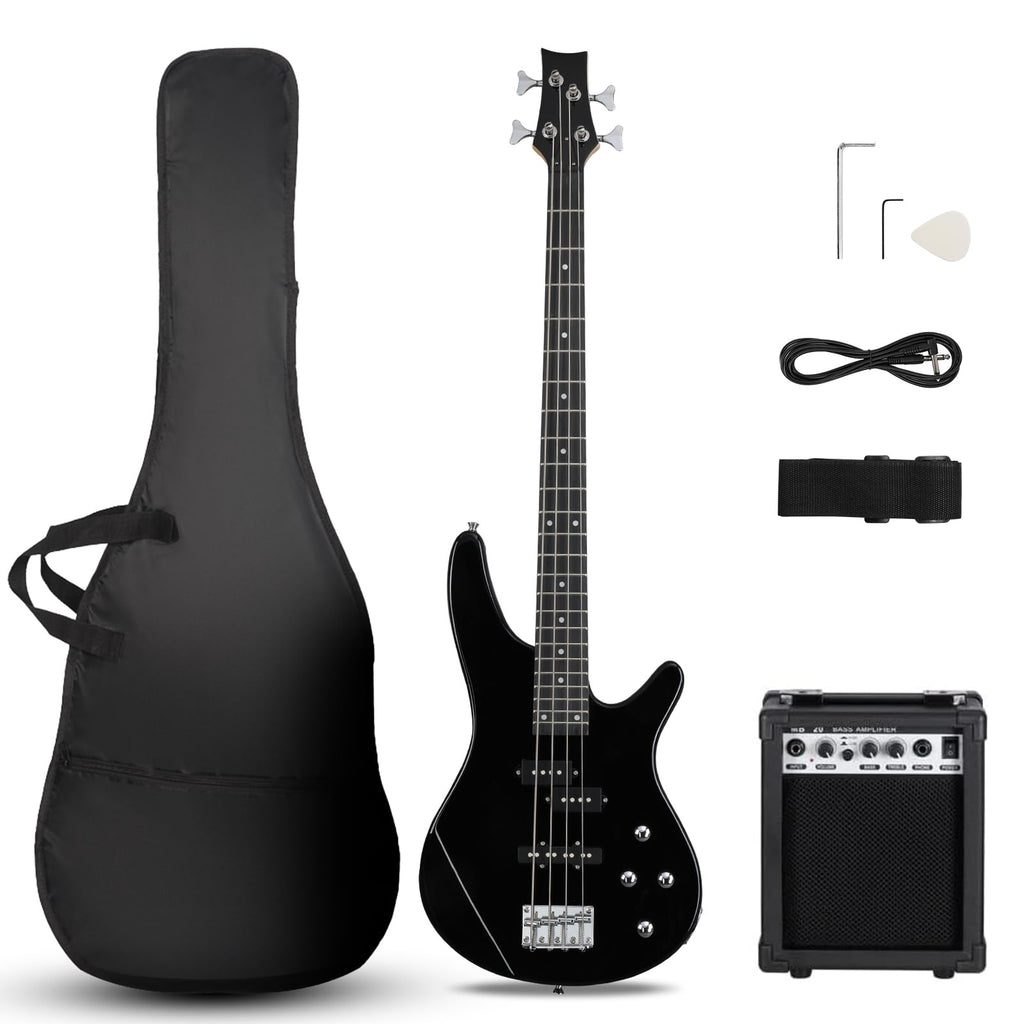 Electric Bass Guitar 4 String Kit Black G884