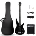 Electric Bass Guitar 4 String Kit Black G884