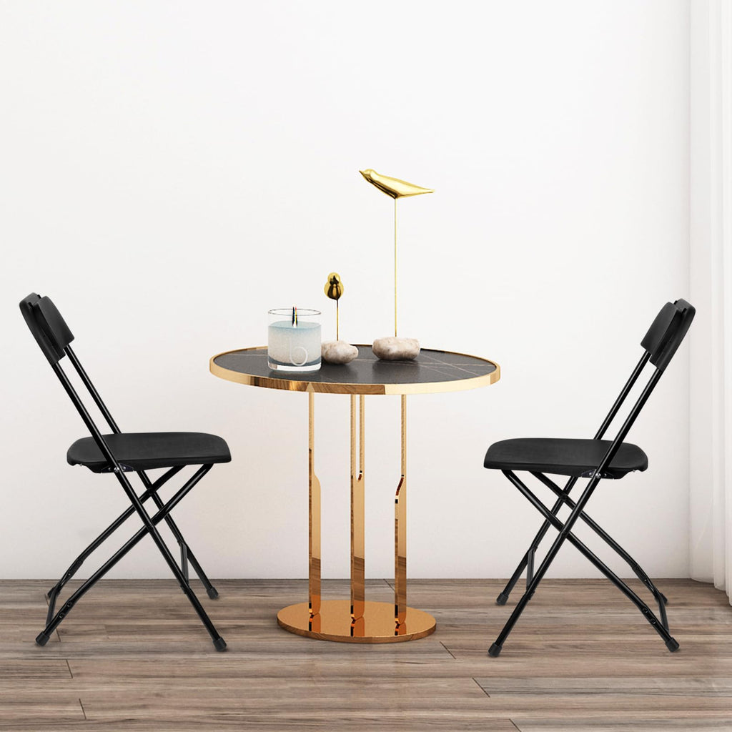 Black Plastic Folding Chairs 10 Pack L622265