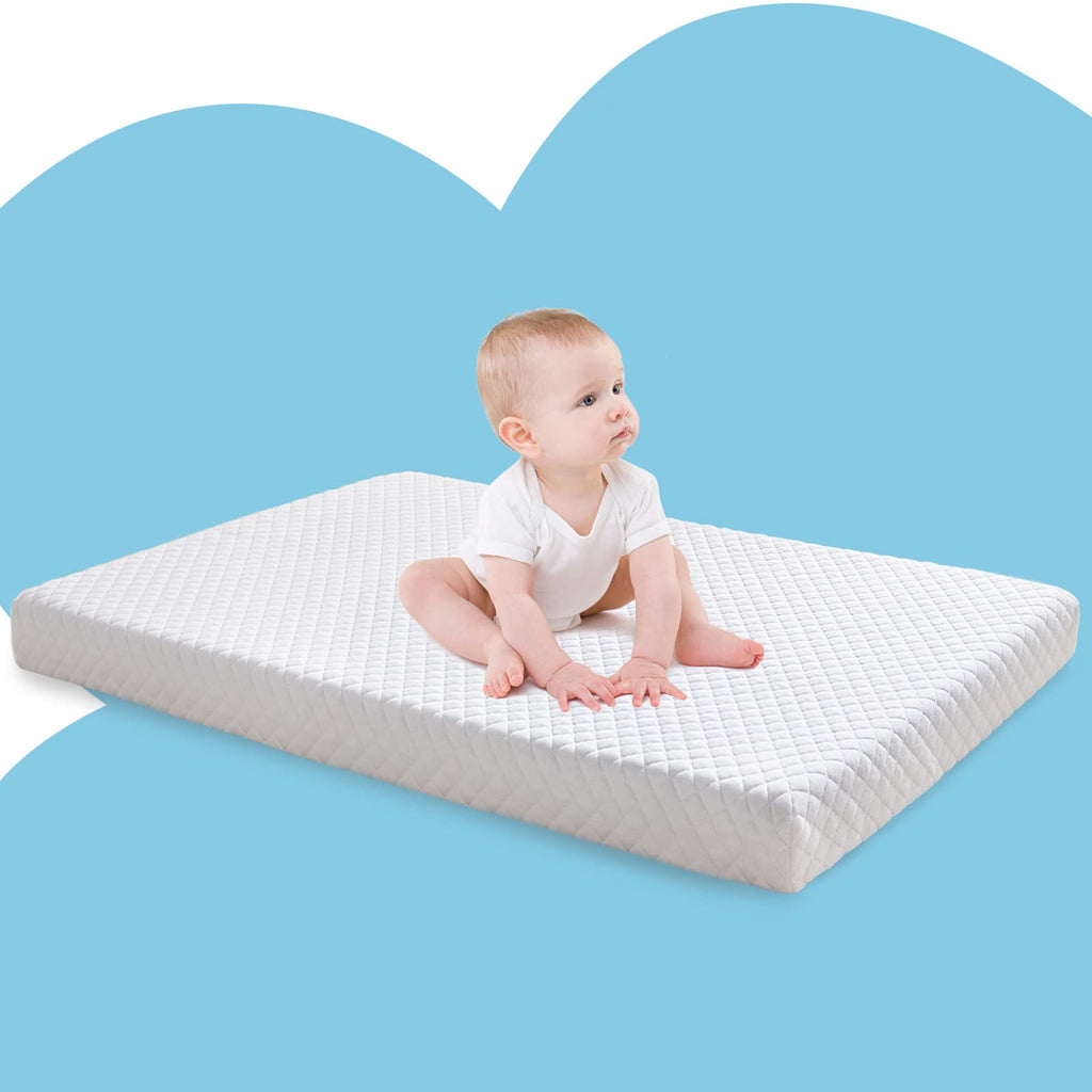 3" Waterproof Memory Foam Pack and Play Mattress White K114015