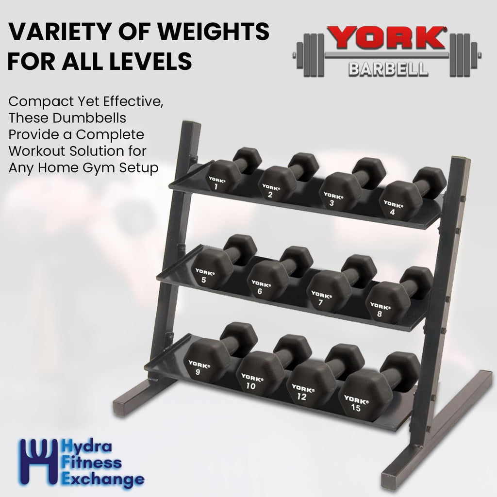 Neoprene Hexagon Dumbbells with Cast Ergo Handle 10lb Pack of 1 L8940