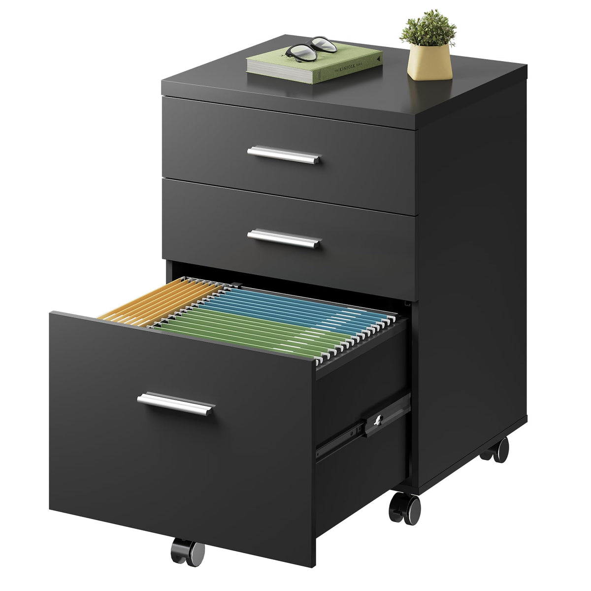 3 Drawer Wood File Cabinet U4364
