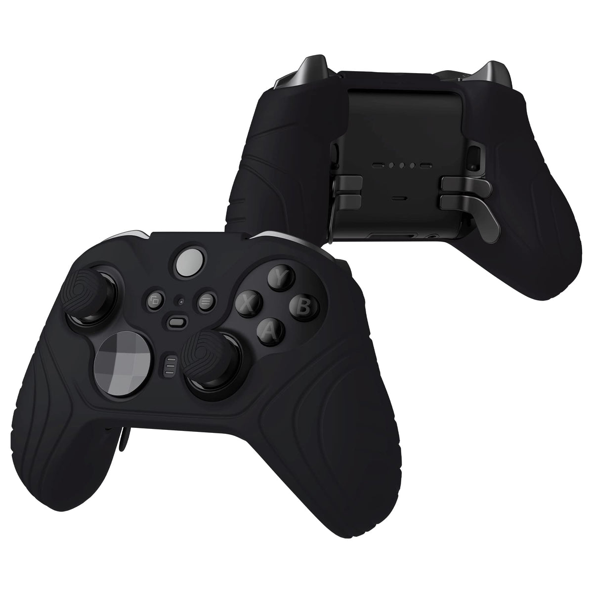 Anti Slip Silicone Case Cover for Xbox Elite Wireless Controller Series 2 with Thumb Grip Caps - Black K8450