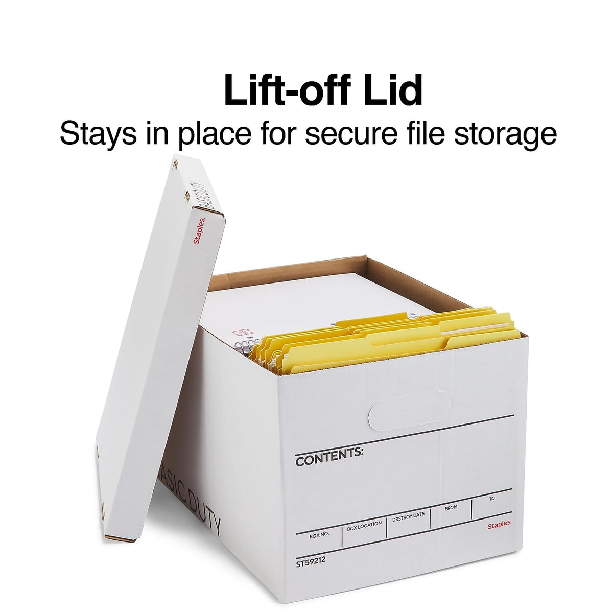 Storage & Filing Box with Handles & Removable Lid, Letter & Legal, Stackable, 20-Pack M8870