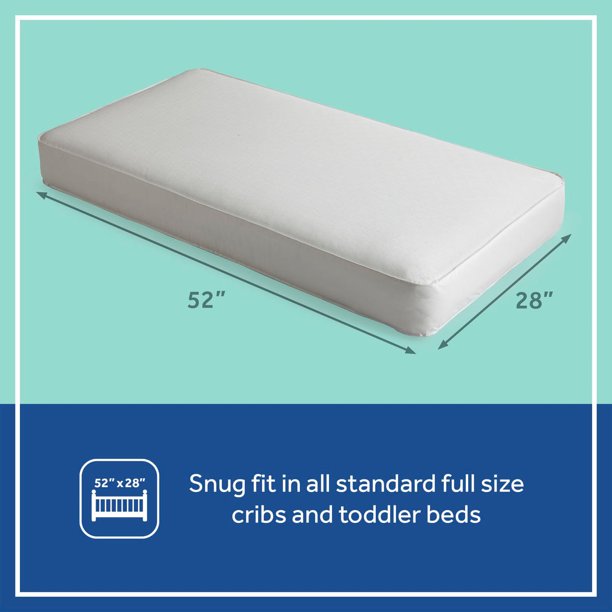 Breathable 2 Stage Hybrid Memory Foam Crib Mattress S99829