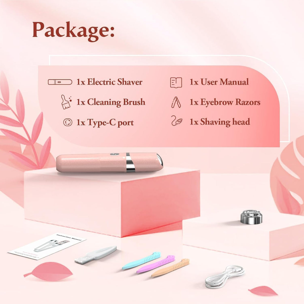 2 in 1 USB Rechargeable Epilator C392