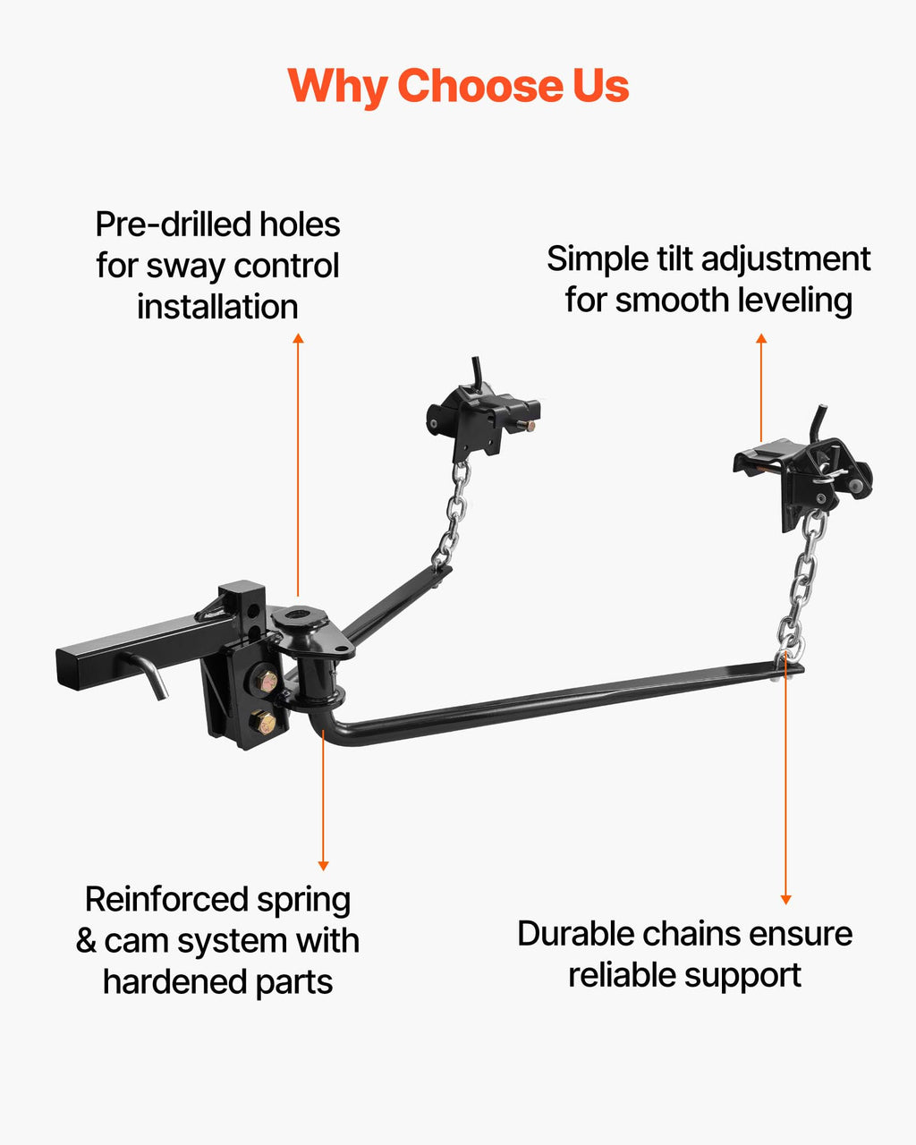 10000 lbs Weight Distribution Hitch with 2 in Shank and 2-5/16 in Ball X216