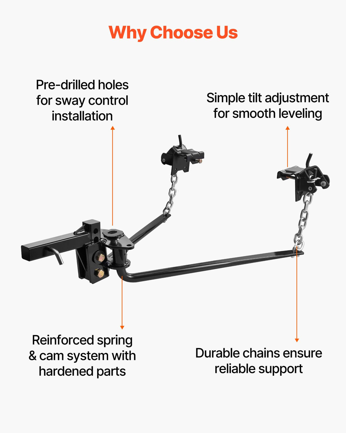 10000 lbs Weight Distribution Hitch with 2 in Shank and 2-5/16 in Ball X216