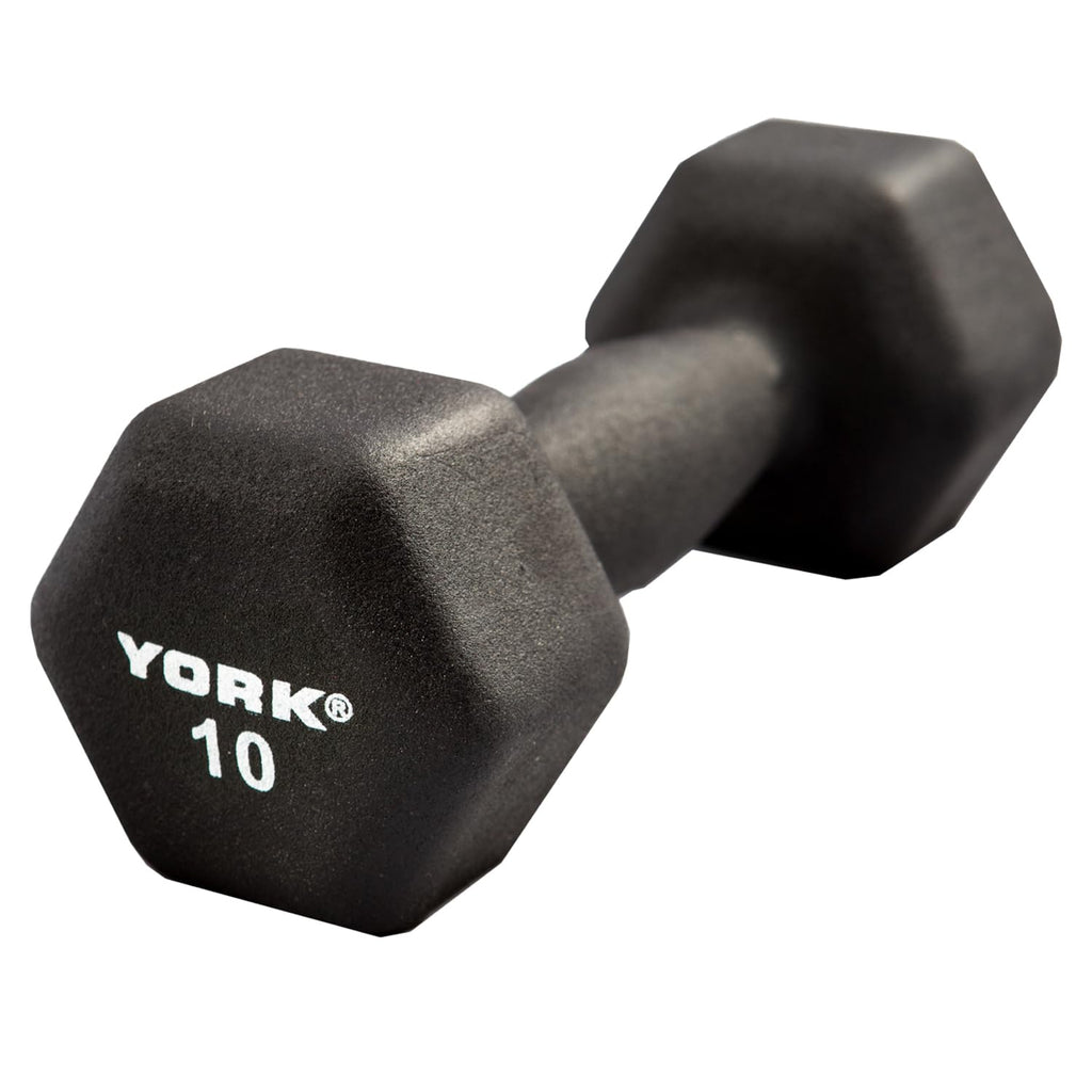 Neoprene Hexagon Dumbbells with Cast Ergo Handle 10lb Pack of 1 L8940