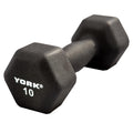 Neoprene Hexagon Dumbbells with Cast Ergo Handle 10lb Pack of 1 L8940