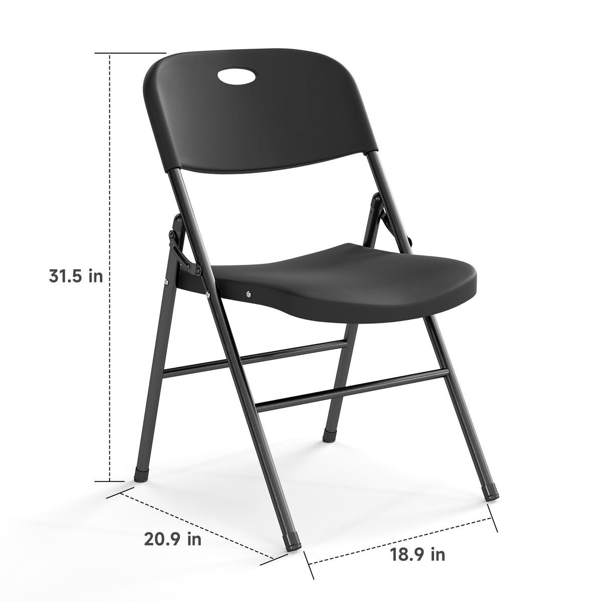 10 Pack Black Heavy Duty Folding Chair X940