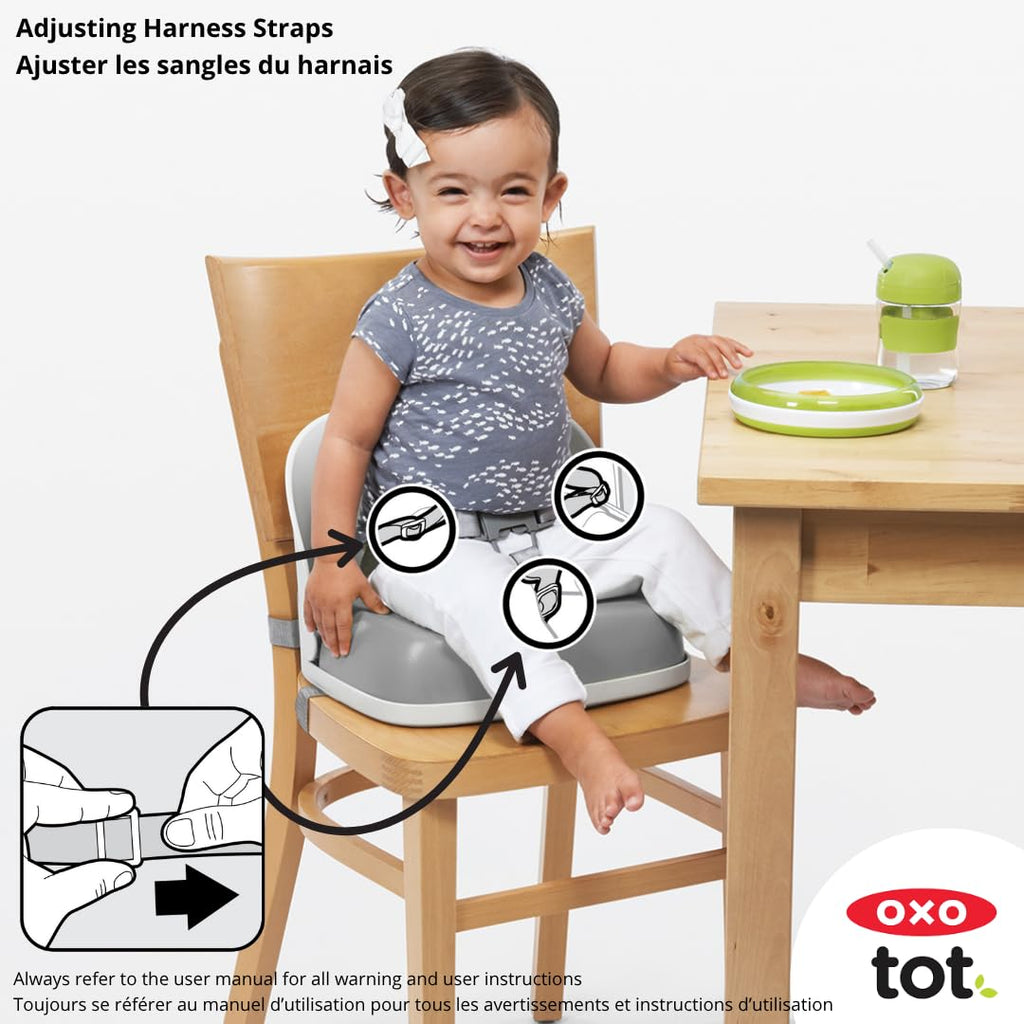 Gray Toddler Booster Seat with Straps W1023