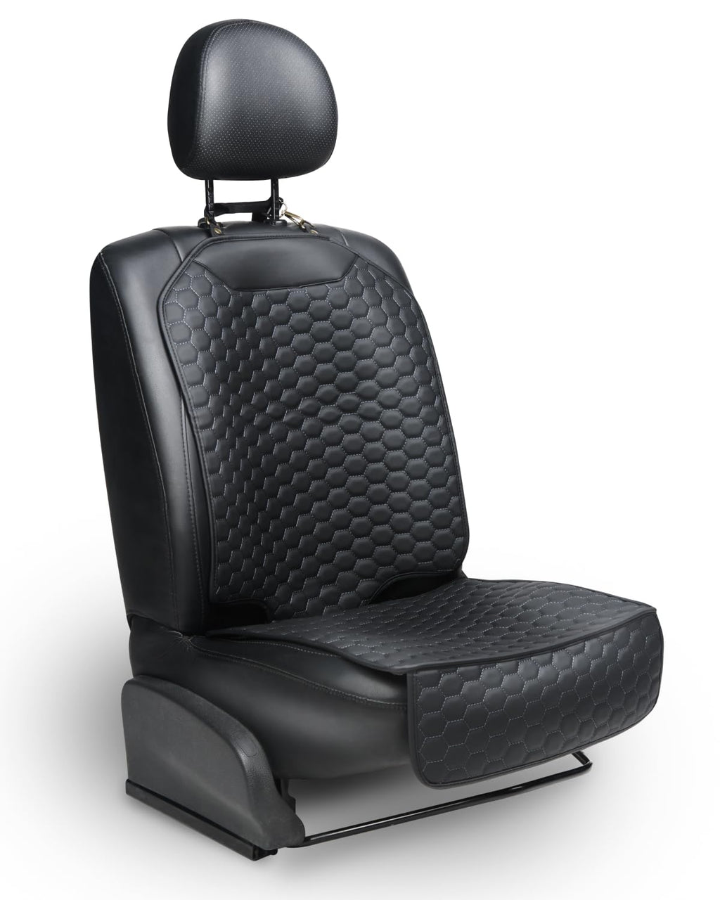 Black-Brown Backless Booster with Latch, Seat Protector & Backseat Organizer H455708