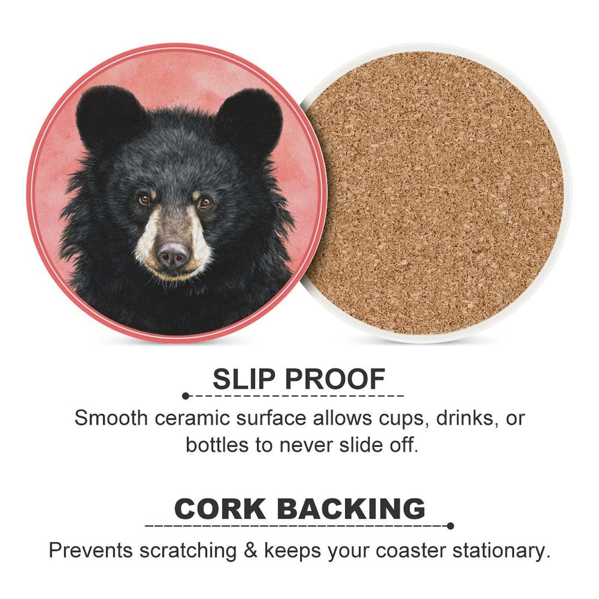 Black Bear Coasters Set of 4 C76393