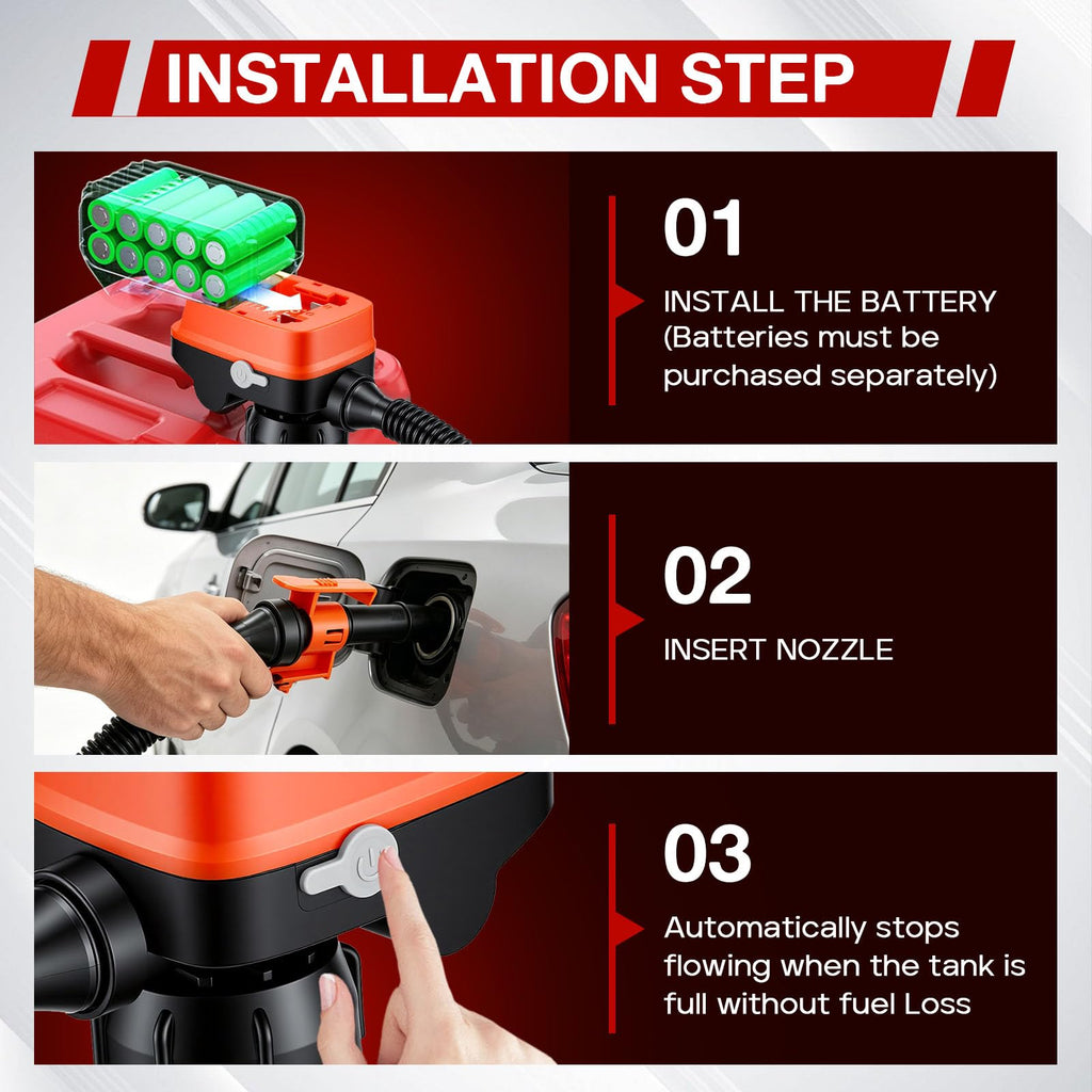 Cordless Fuel Transfer Pump 3.2 GPM with Auto-Stop R324965