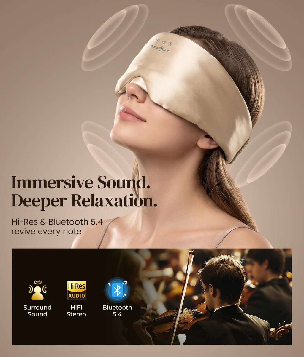 Silk Sleep Mask Bluetooth Headphones F43955