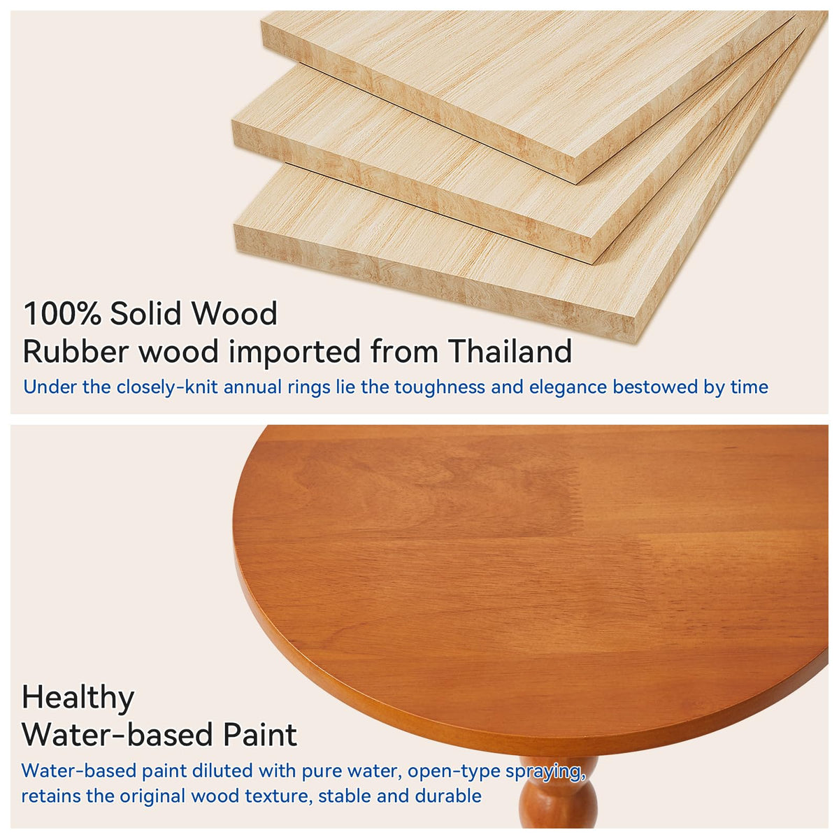 Round Wood Side Table B303