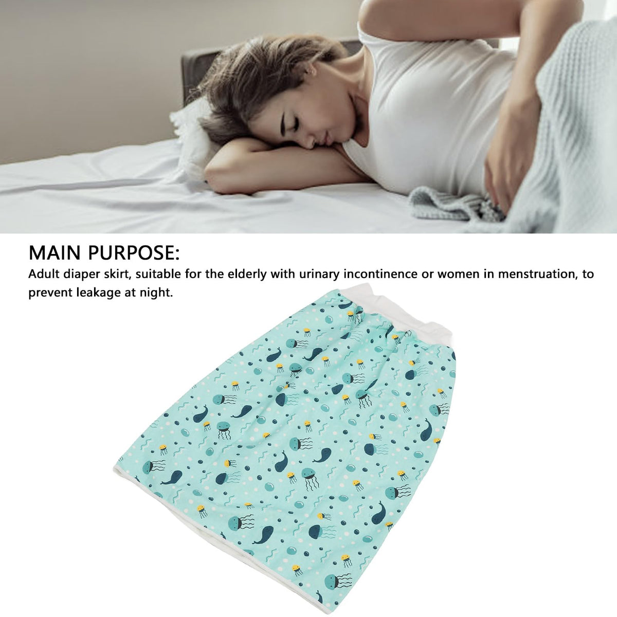 Washable Cotton Reusable Incontinence Bed Pad XL G8003