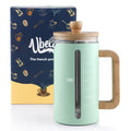 34 oz Mint Green Borosilicate Glass French Press F676
