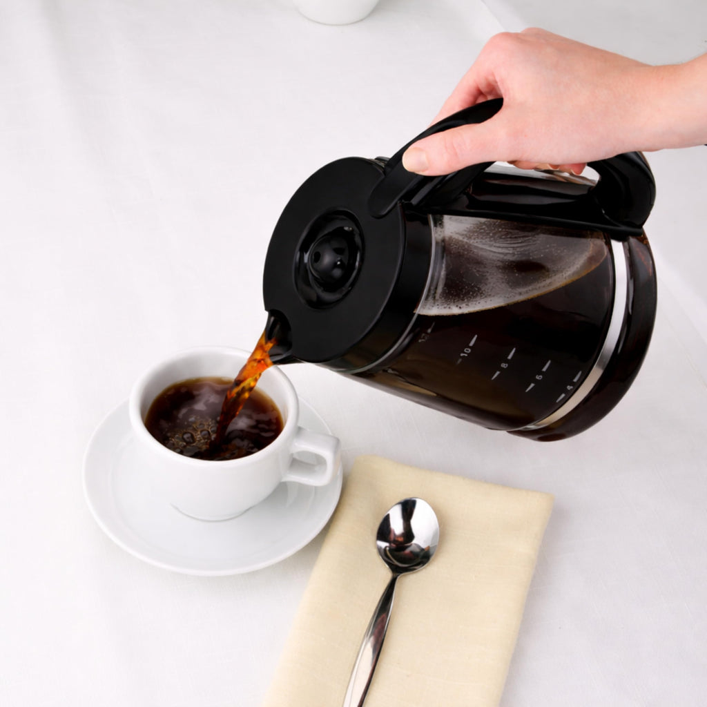 12 Cup Programmable Coffee Maker with Glass Carafe, Black T94319