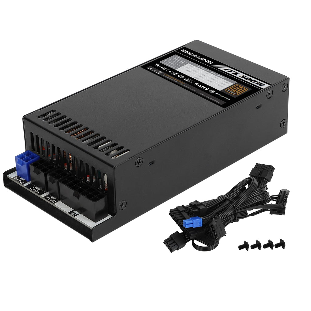 500W 80 Plus Gold Modular Power Supply U848