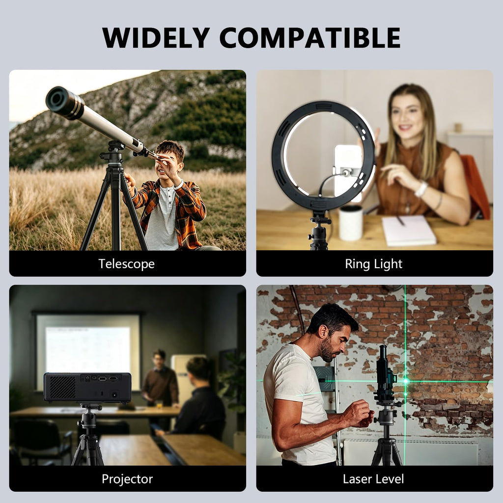 72" Lightweight Aluminum Camera Tripod with Ball Head and Carry Bag D665115