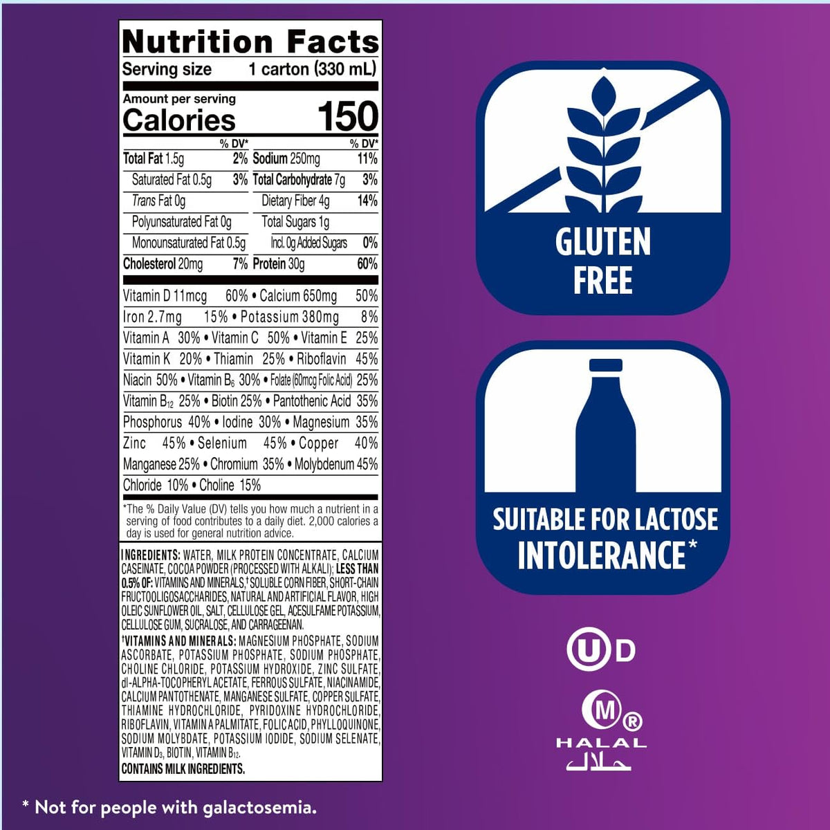 Milk Chocolate Protein Shake 4 Pack T562