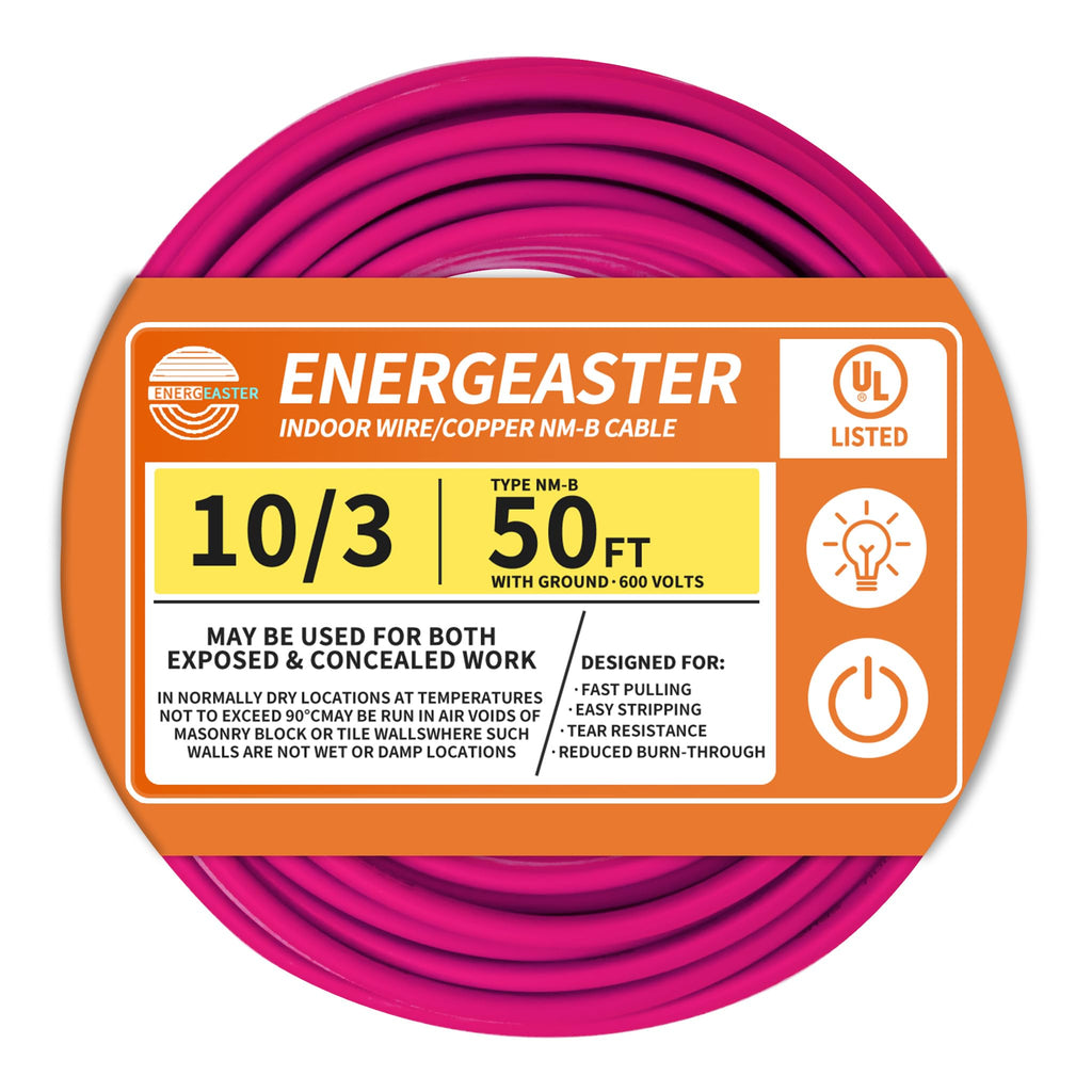 10/3 NM-B Copper Cable with Ground 50FT F458561