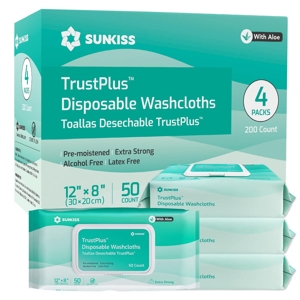 Adult Diapers Medium 12 Count & Wet Wipes 200 Count Z1186