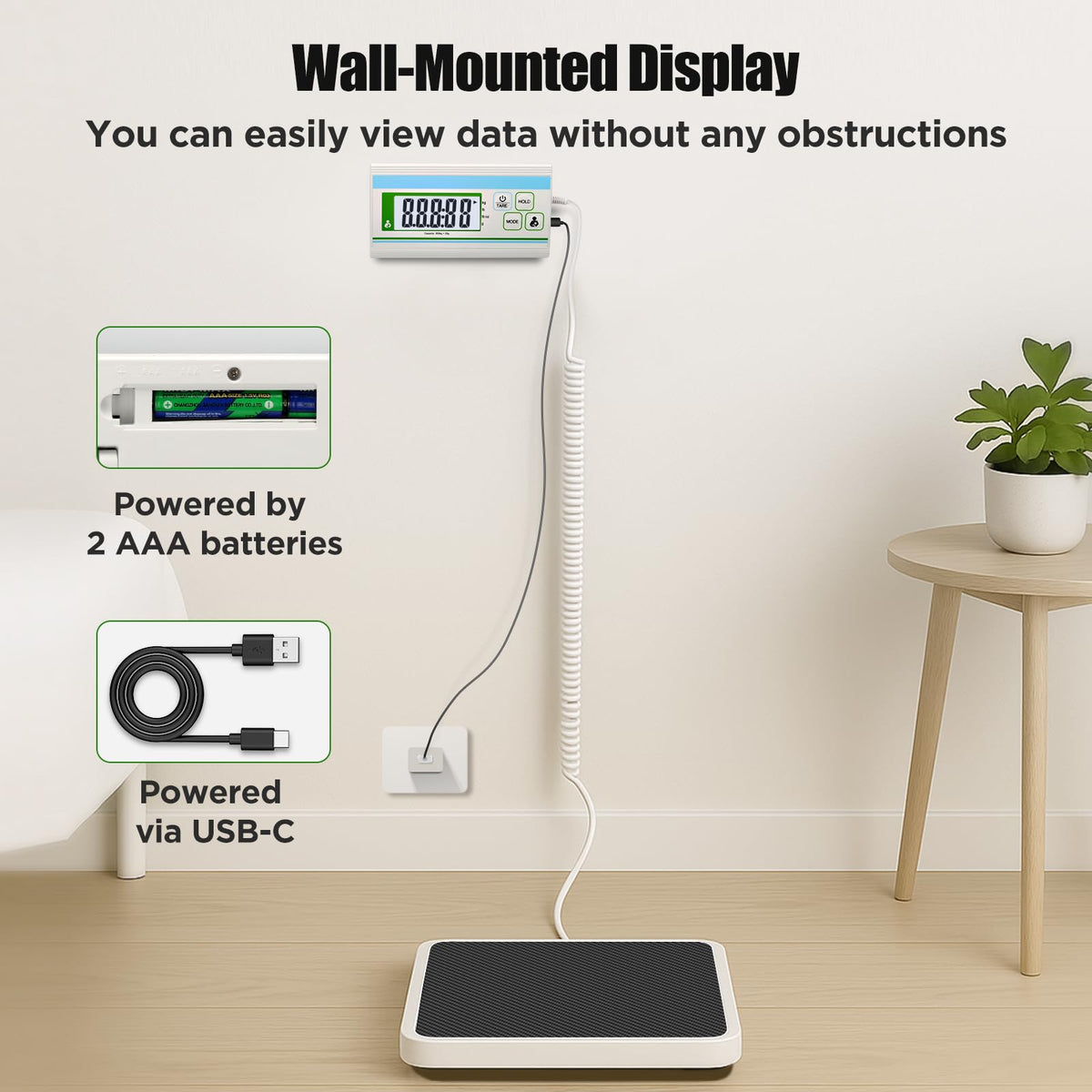 660 lb Digital Body Weight Scale with 13.4" x 11.8" Platform V8716