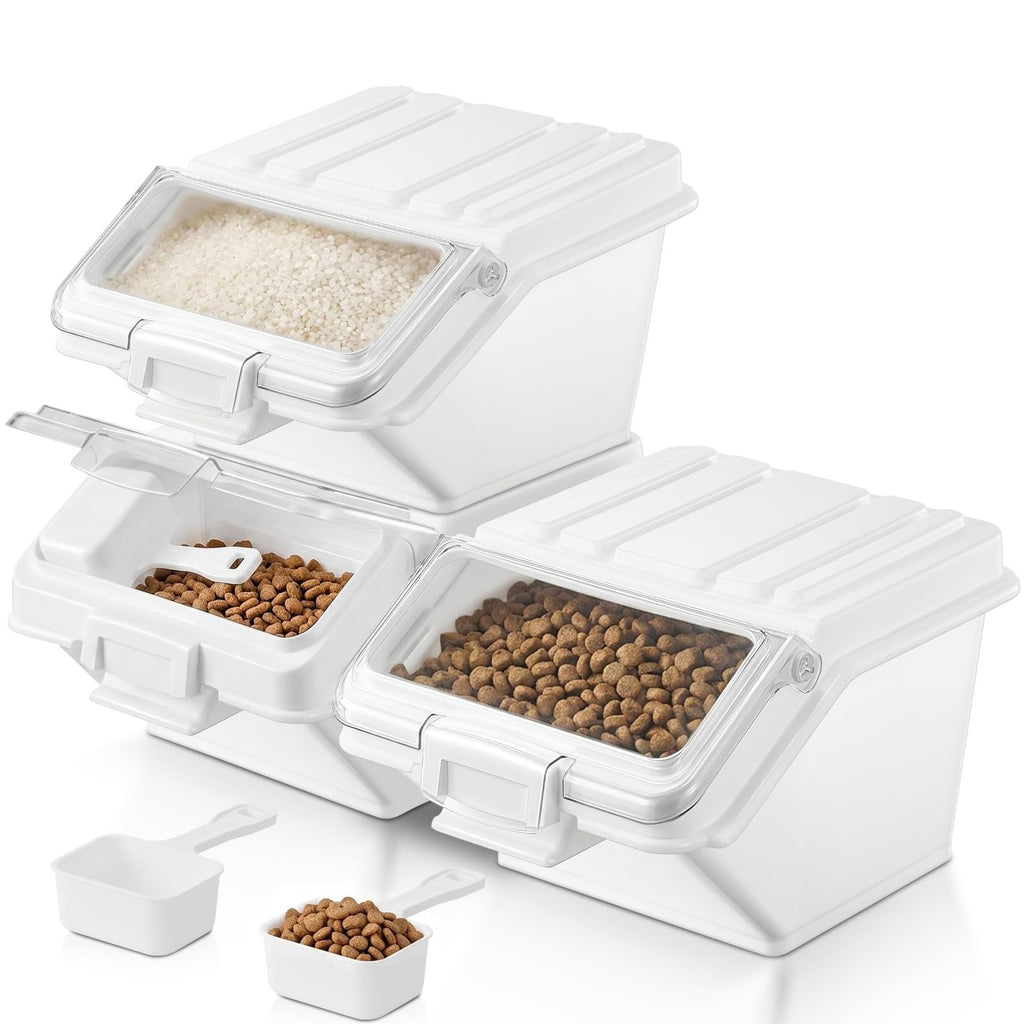 3 Pack Dog Food Storage Container with Scoop U55901