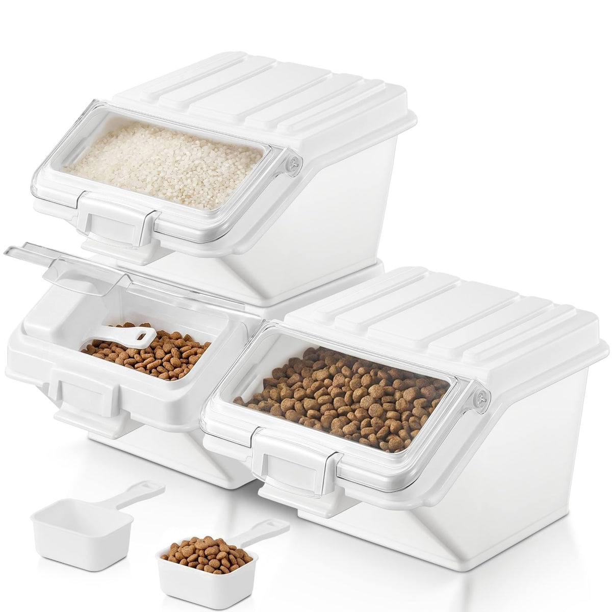 3 Pack Dog Food Storage Container with Scoop U55901